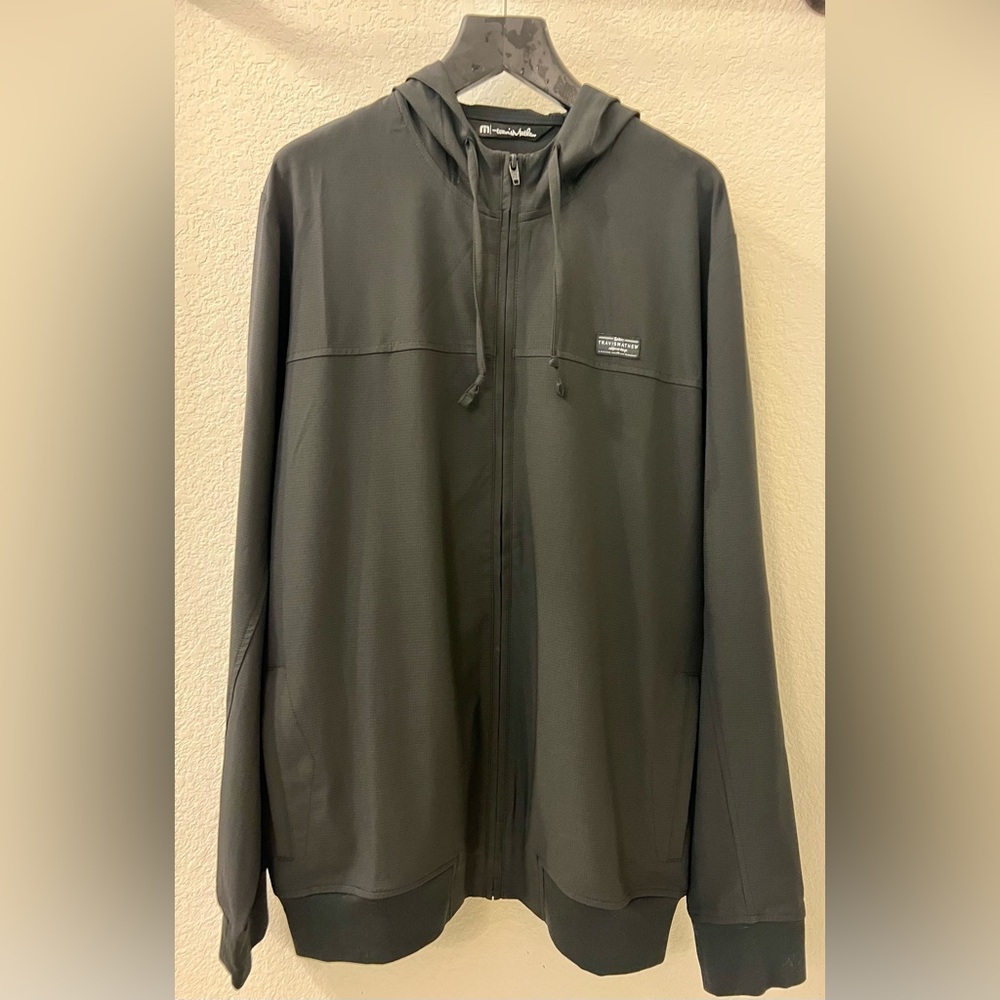 Travis Mathew Black Windbreaker with Hood and Full Zipper - Picture 2 of 10